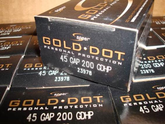 Speer - .45 GAP Gold Dot HP 200 gr - 20 Rounds